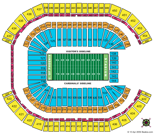 Seating Chart Arizona Cardinals Stadium