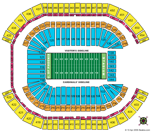 Arizona Cardinals Seating Chart Seat Numbers