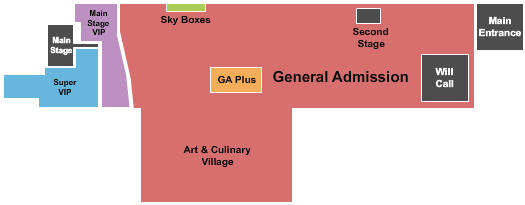 Seatmap for uptown charlotte festival grounds