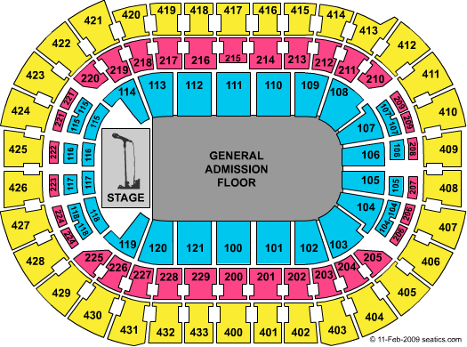 Seating Layout and Venue Map for Verizon Center - DC