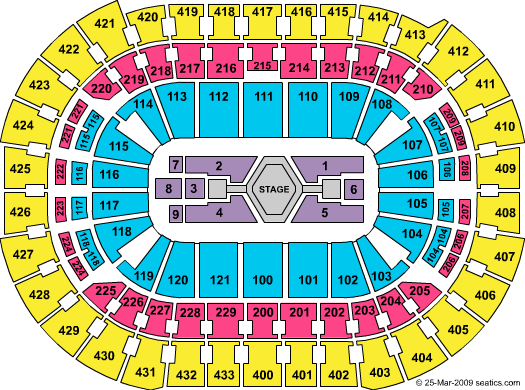 Seating Layout and Venue Map for Verizon Center - DC