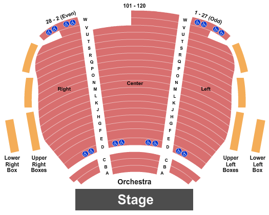 Seatmap for virginia g. piper theater at scottsdale center for the performing arts