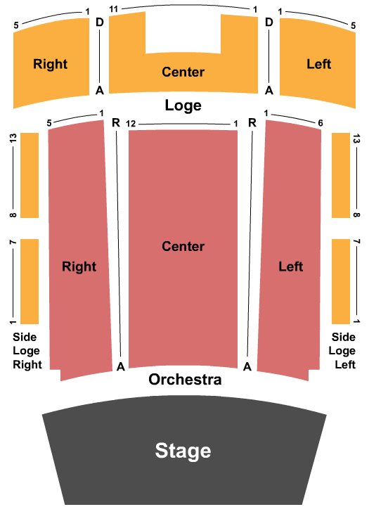 Seatmap for vogel hall at marcus center