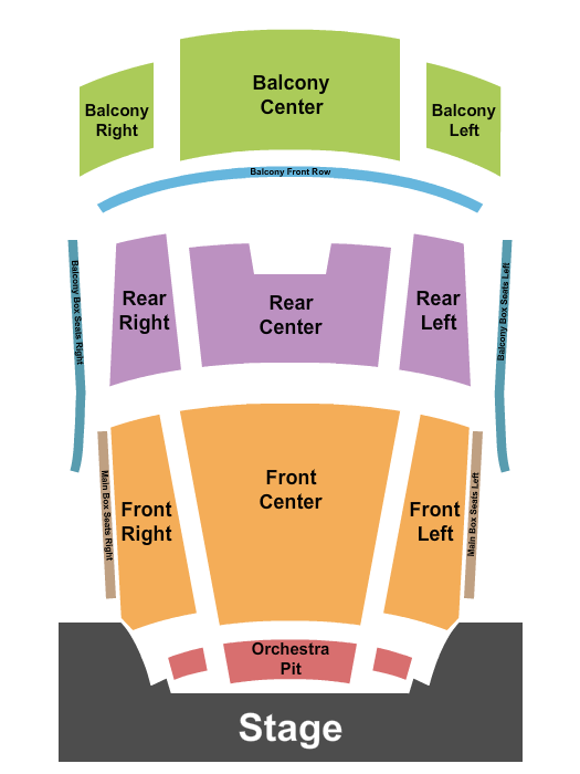 Seatmap for mcclaren hall at wachholz college center