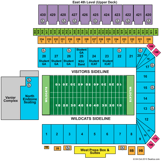 Mackay Stadium Seating Chart