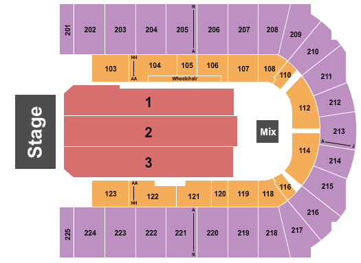 Upstate Medical University Arena at Onondaga County War Memorial seating-chart