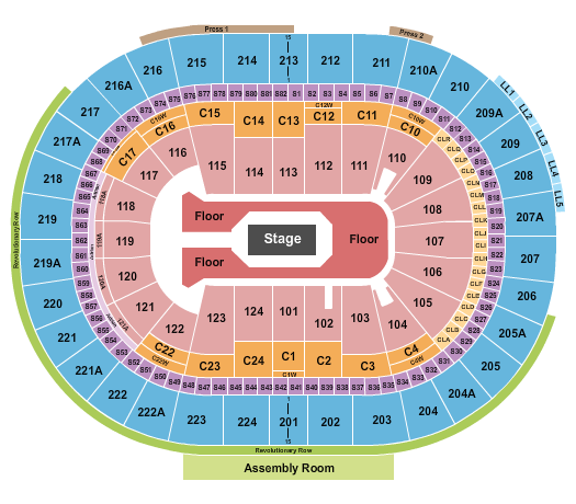 Seating Chart for Linkin Park, 