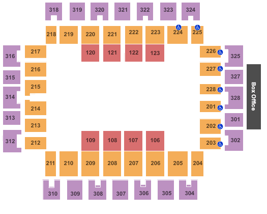 Seatmap for wesbanco arena