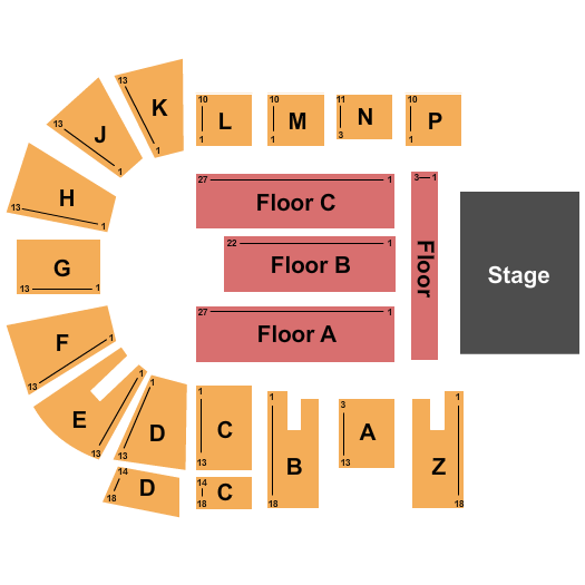 Seating Chart for Bachman-Turner Overdrive, 