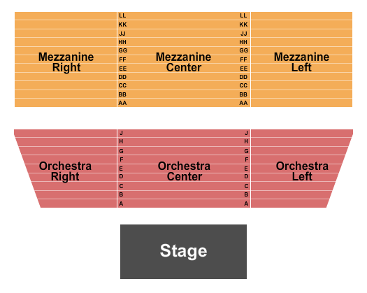 Seatmap for wheelock family theatre