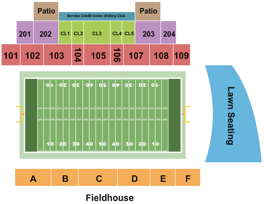 Seatmap for wildcat stadium - nh
