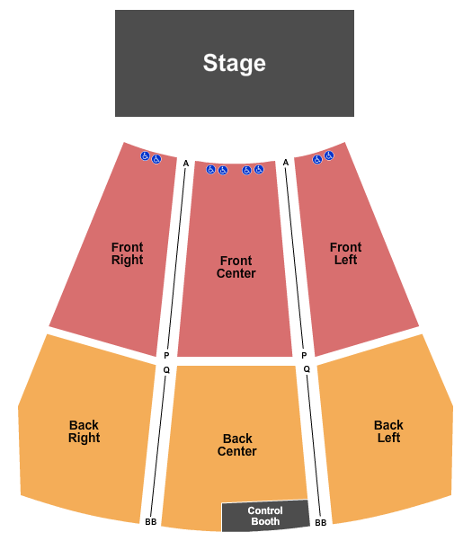 Seatmap for williams auditorium