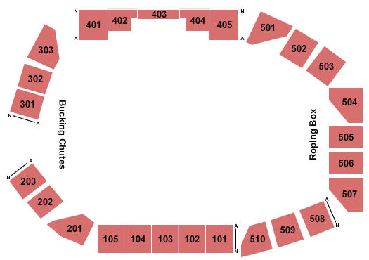 Seatmap for williamson county ag expo park
