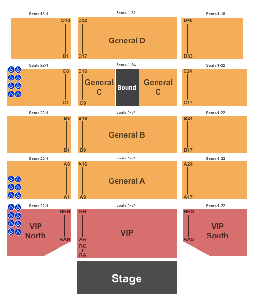 Seatmap for winstar casino