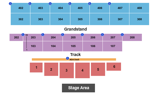 Seatmap for wisconsin state fair park