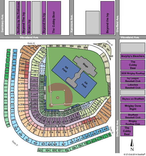Wrigley Field Foo Fighters Concert Seating Chart