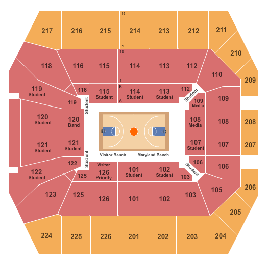 Image of Maryland Terrapins vs. Quinnipiac Bobcats~ Maryland Terrapins Basketball ~ College Park ~ Xfinity Center - College Park ~ 11/09/2021 07:00