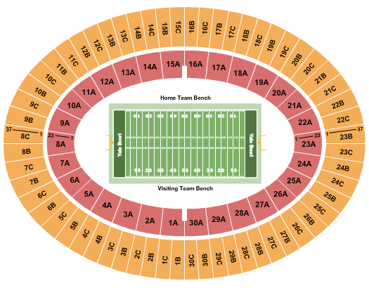 Seatmap for yale bowl