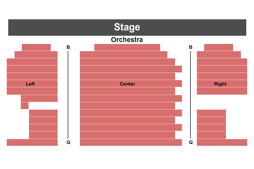 Seatmap for yale repertory theatre