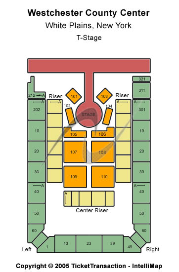 Westchester County Center T-Stage Seating Chart