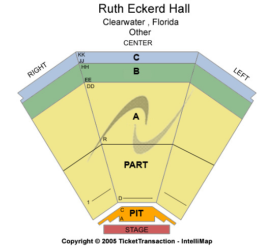 Ruth Eckerd Hall Standard Seating Chart