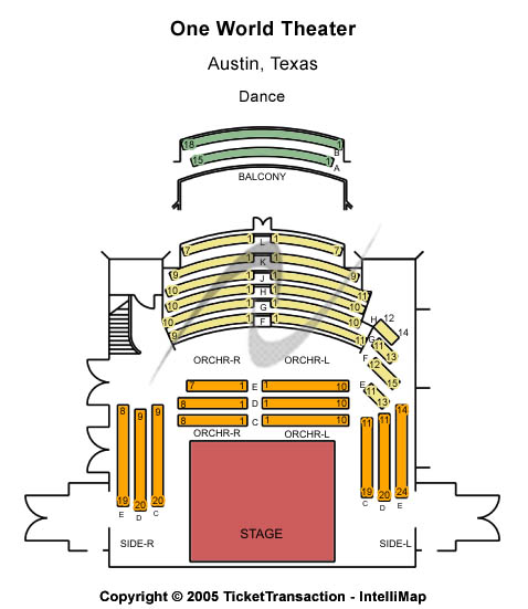 One World Theatre Dance Seating Chart