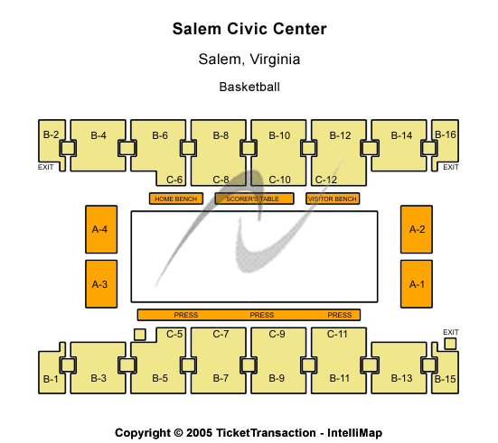 Salem Civic Center Basketball Seating Chart