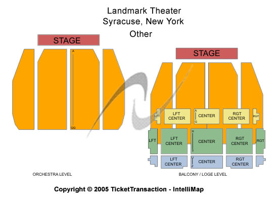 Landmark Theatre - Syracuse Other Seating Chart