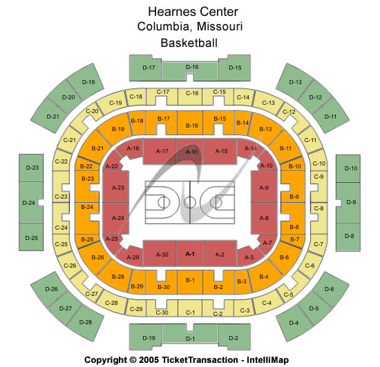 Hearnes Center Basketball Seating Chart