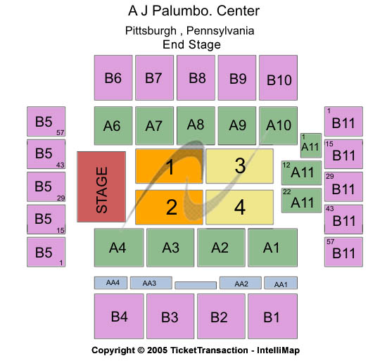 UPMC Cooper Fieldhouse End Stage Seating Chart