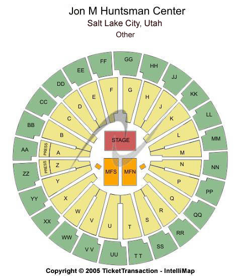 Jon M. Huntsman Center Standard Seating Chart