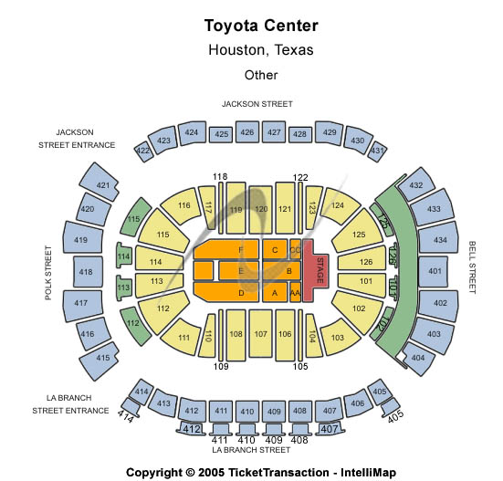 Toyota Center - TX Other Seating Chart