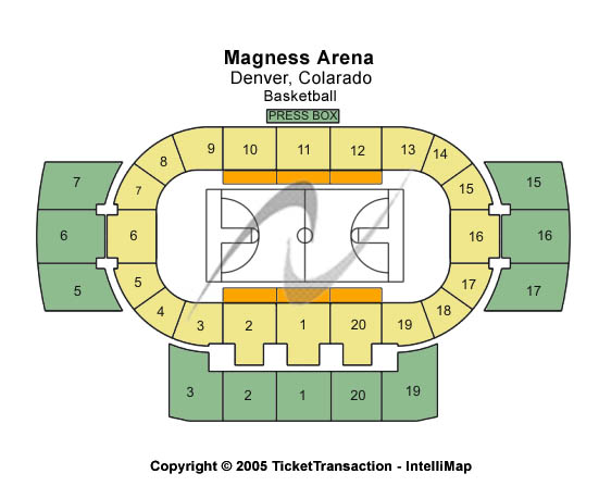 Magness Arena Seating Chart: A Visual Reference of Charts | Chart Master