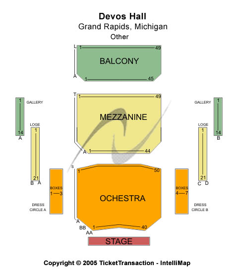 Devos Hall Other Seating Chart