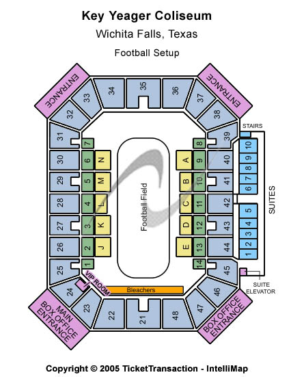 Kay Yeager Coliseum Football Seating Chart