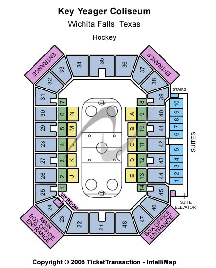 Kay Yeager Coliseum Hockey Seating Chart