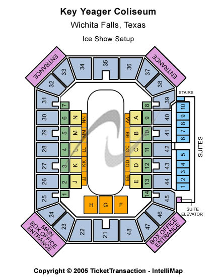 Kay Yeager Coliseum Ice Show Setup Seating Chart