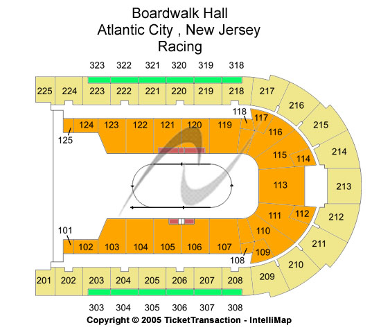 Boardwalk Hall Arena - Boardwalk Hall Racing Seating Chart