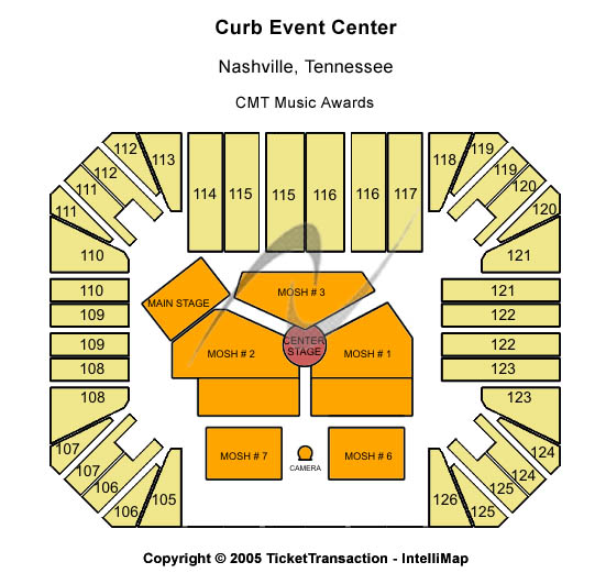 Curb Event Center Center Stage Seating Chart