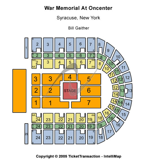 Upstate Medical University Arena at Onondaga County War Memorial Bill Gaither Seating Chart