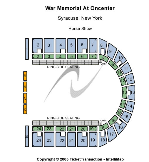 Upstate Medical University Arena at Onondaga County War Memorial Horse Show Seating Chart