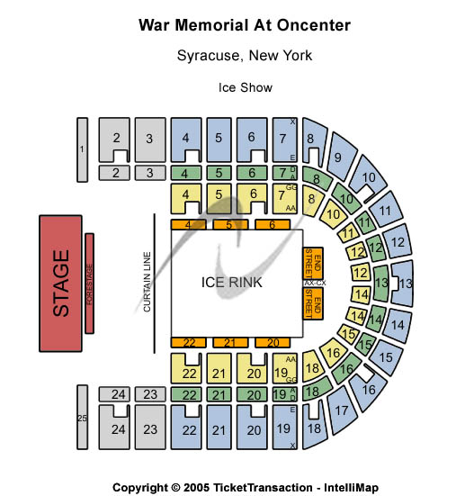 Upstate Medical University Arena at Onondaga County War Memorial Ice Show Seating Chart