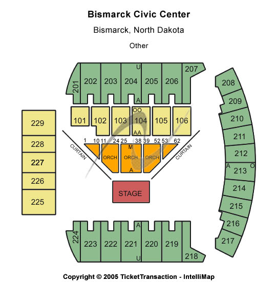 Bismarck Event Center Other Seating Chart