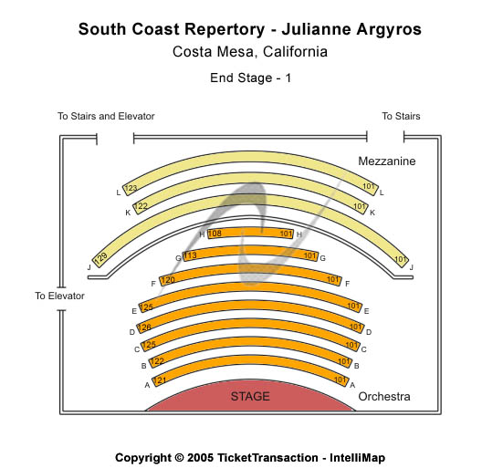 South Coast Repertory - Julianne Argyros End Stage Seating Chart