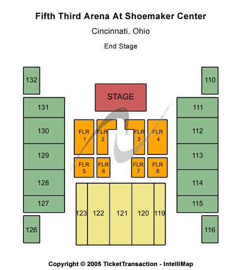 Fifth Third Arena End Stage Seating Chart