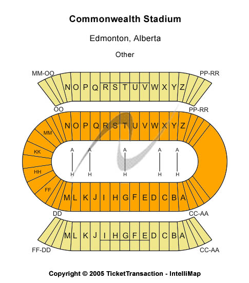 Commonwealth Stadium - Edmonton Standard Seating Chart