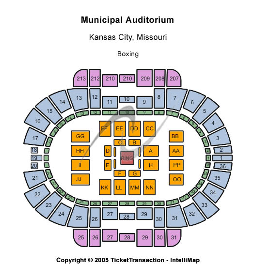 Municipal Auditorium Arena - Kansas City Center Stage Seating Chart