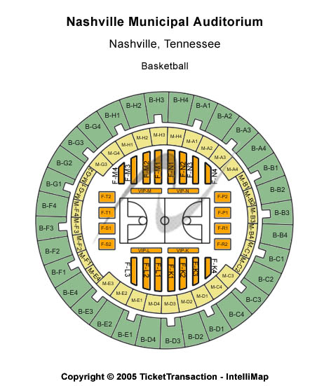 Nashville Municipal Auditorium Basketball Seating Chart