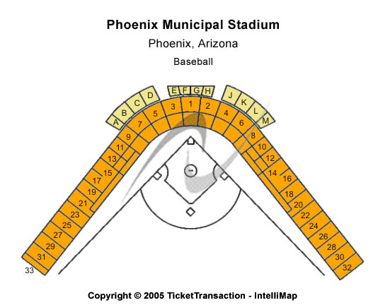 Phoenix Municipal Stadium Baseball Seating Chart
