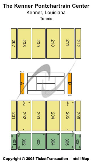 Kenner Pontchartrain Center Tennis Seating Chart